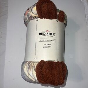 Red Shed Home Gifts Throw Blanket Rustic Hunting Dog Autumn 50x70 NEW